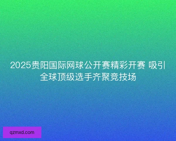 2025贵阳国际网球公开赛精彩开赛 吸引全球顶级选手齐聚竞技场 2025贵阳国际网球公开赛精彩开赛 吸引全球顶级选手齐聚竞技场