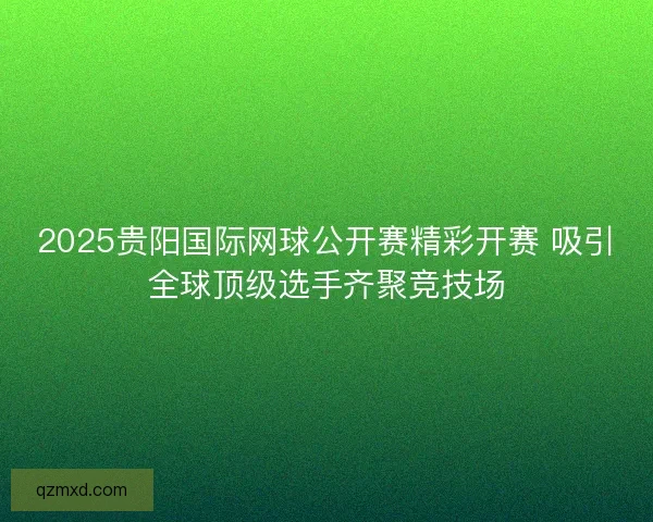 2025贵阳国际网球公开赛精彩开赛 吸引全球顶级选手齐聚竞技场 2025贵阳国际网球公开赛精彩开赛 吸引全球顶级选手齐聚竞技场